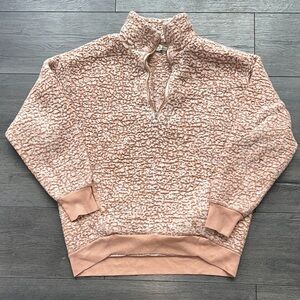 Express Women's Textured Zip Up Sweater